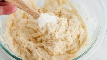 keto dumpling dough in a bowl