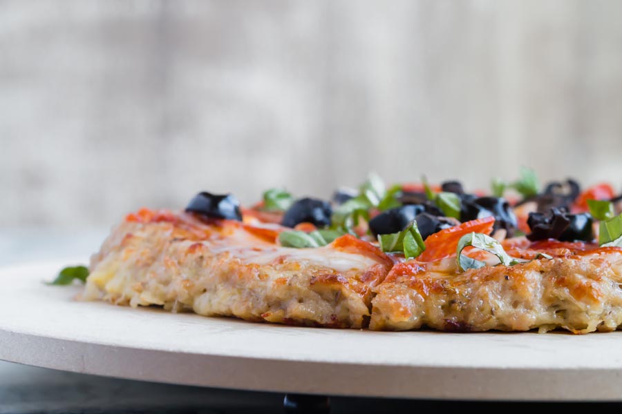 thick crust keto pizza