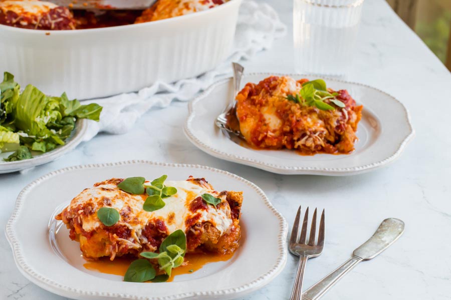 chicken parmesan served for dinner