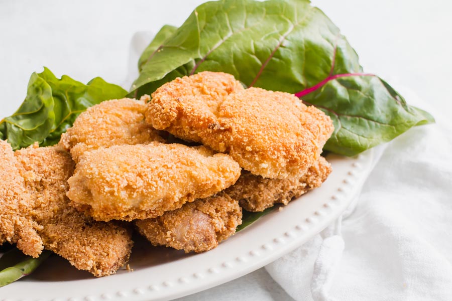 breaded chicken on a plate