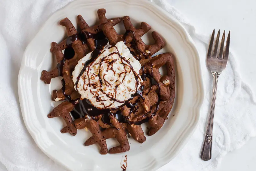 keto waffle with chocolate