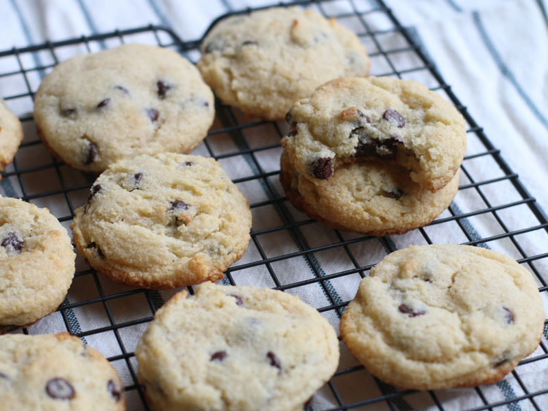 keto cookies cooling on a rack