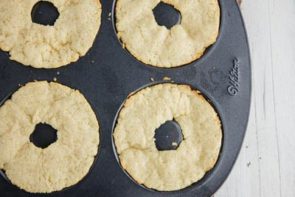 keto donuts baked in a donut pan