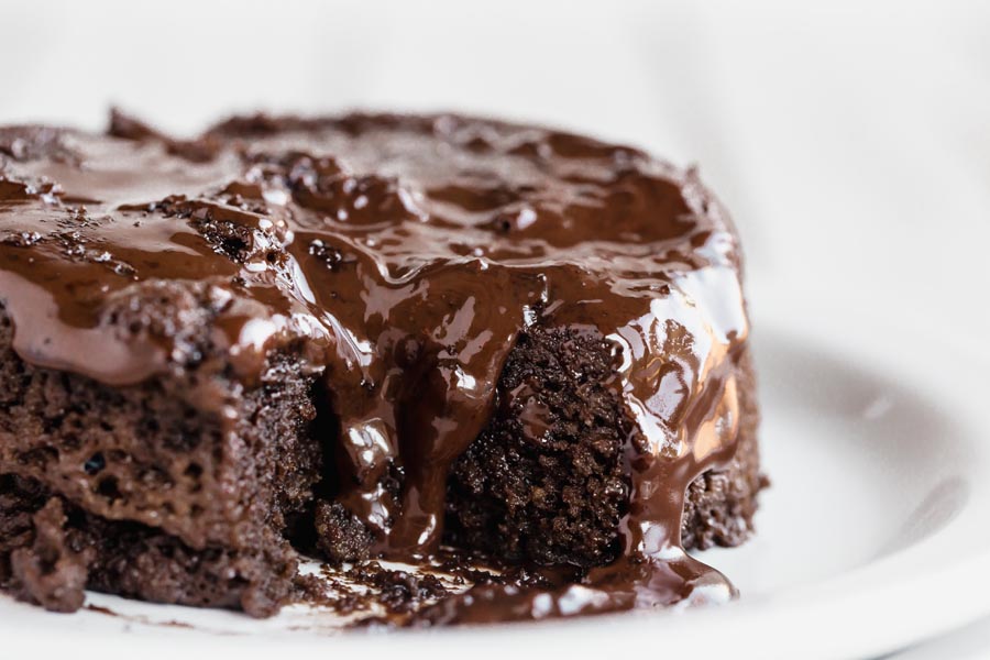 sugar free chocolate melted down into a cake