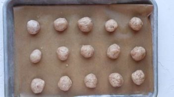 churro bites on a baking tray