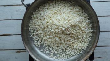 cauliflower rice in a skillet