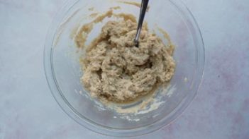 wet dough mixture in a bowl