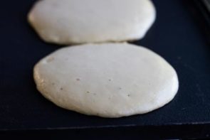 bubbles forming on pancakes as they cook