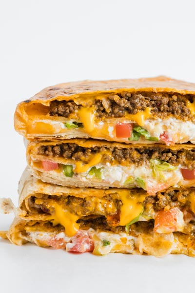 Keto Crunchwrap Supreme (with a crunchy tostada shell)