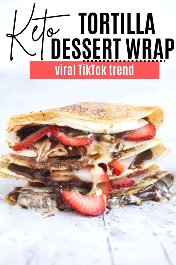 a stack of viral dessert tortilla wraps from tiktok