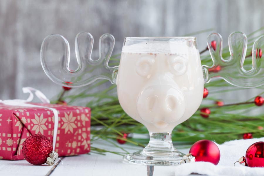 eggnog in a mouse mug