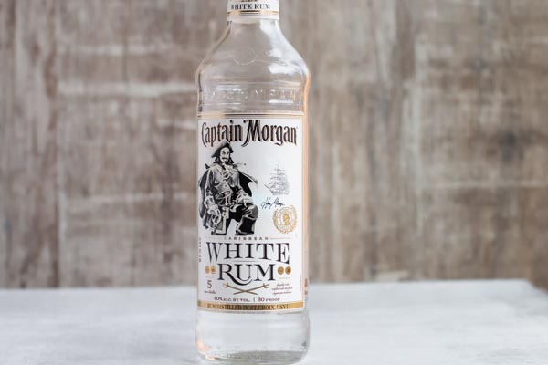 bottle of white rum