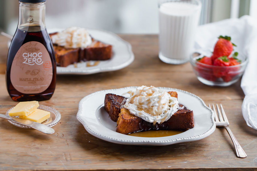 low carb french toast with whipped cream