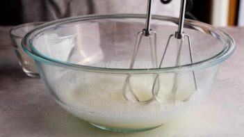 beating egg whites with an electric mixer
