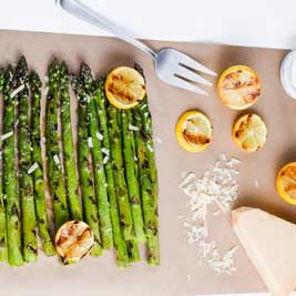 Keto side dishes represnted by keto grilled asparagus