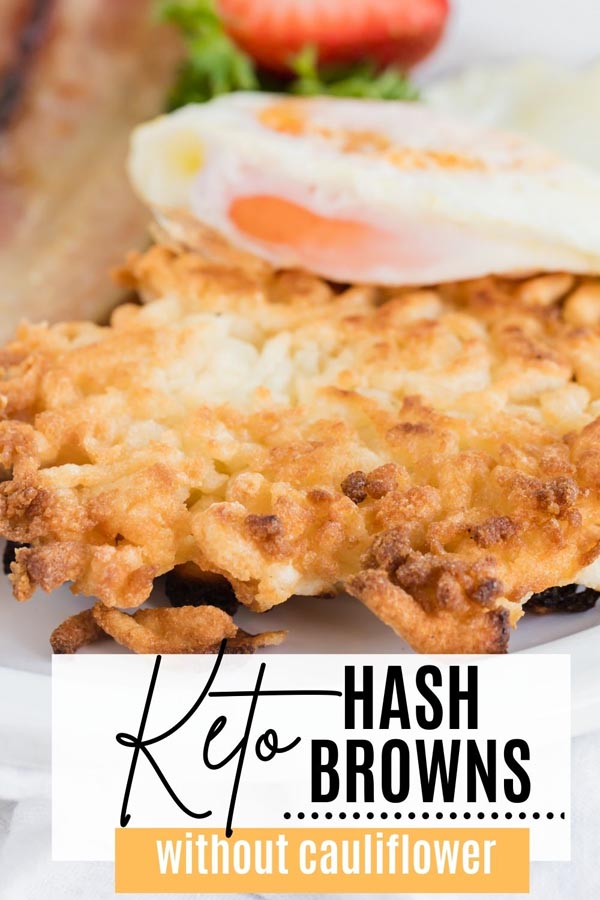 crispy hash brown on a plate with an egg on top