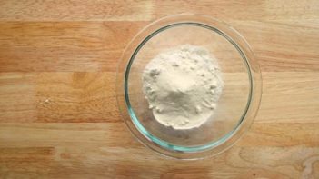 dry ingredients in a clear bowl