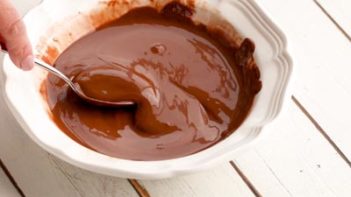 melted chocolate in a bowl