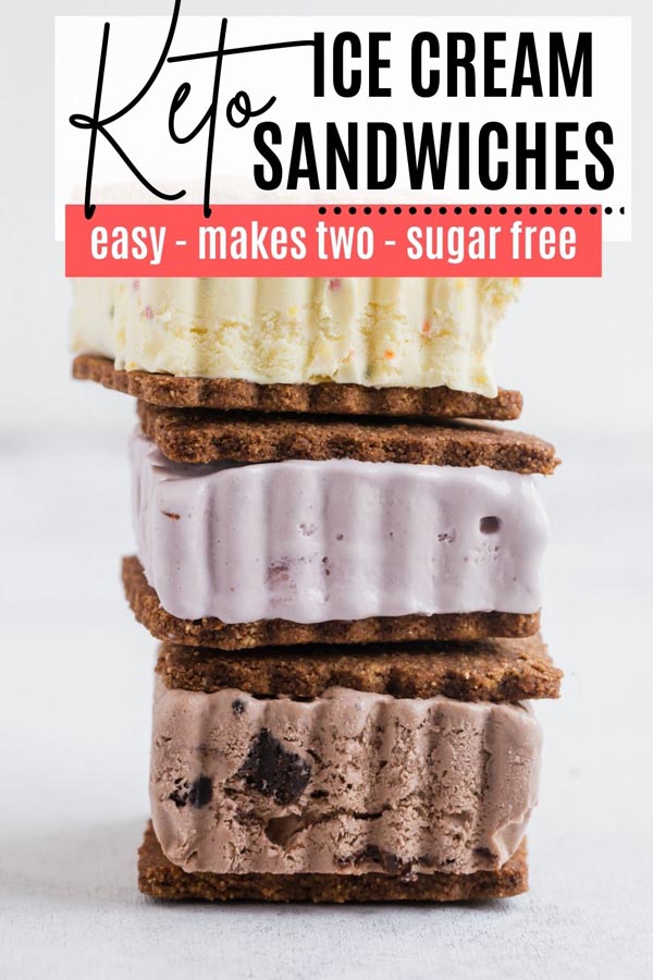 a stack of ice cream sandwiches