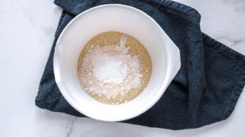 dry ingredients mixed in a white bowl