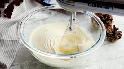 beating eggs until foaming