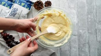 folding cookie batter with a spatula