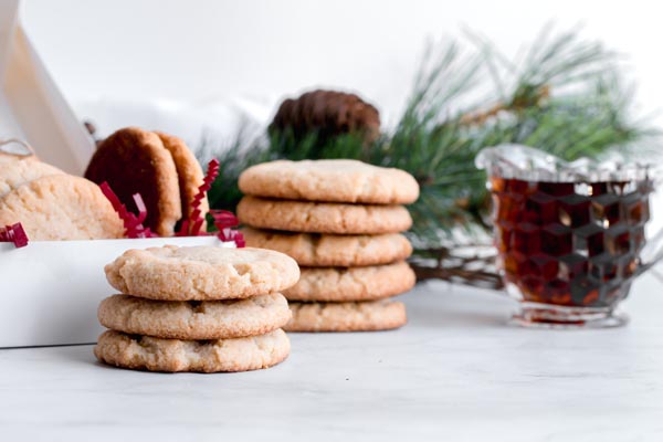 a box of keto maple bacon cookies for christmas