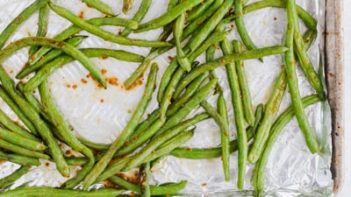 mustard maple mustard coated on par roasted green beans