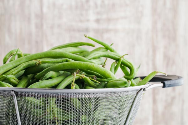 colander full of green beans