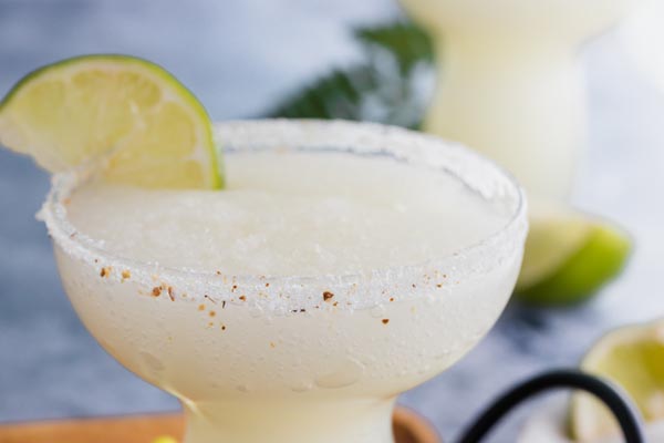 a refreshing margarita with salt and lime