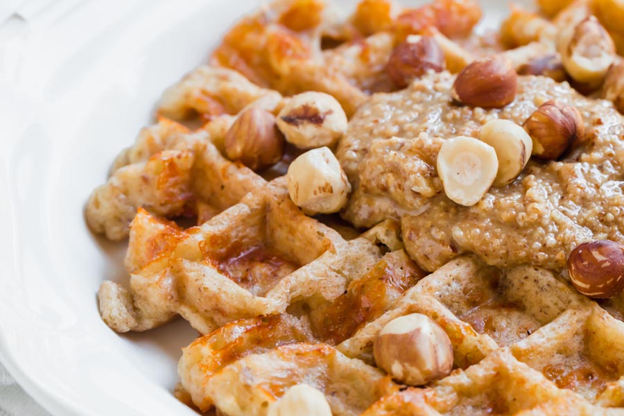 nut butter on top chaffle