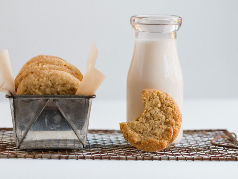 tray of keto peanut butter cookies