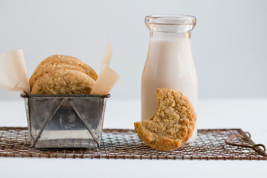 tray of keto peanut butter cookies