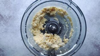 pie crust dough in a food processor