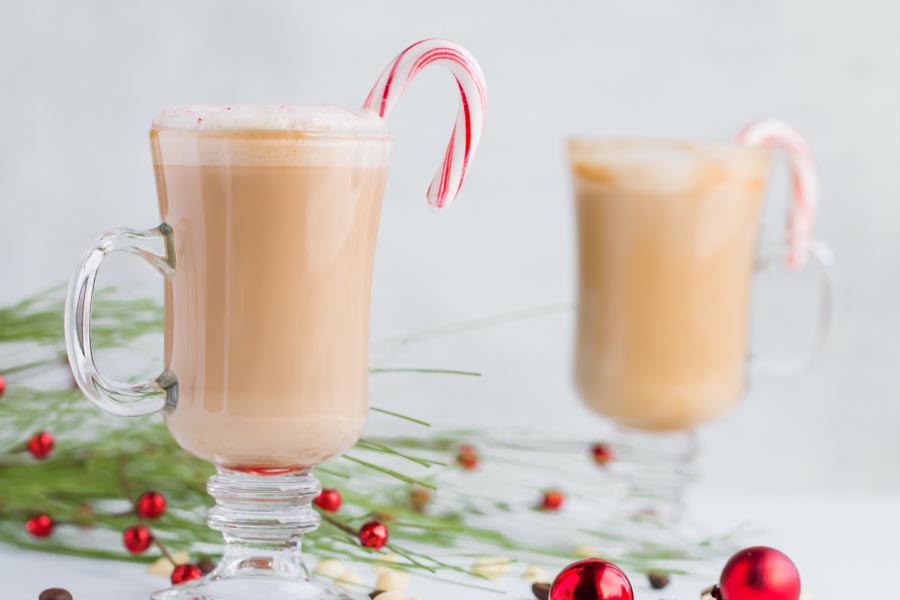 sharing a peppermint white mocha