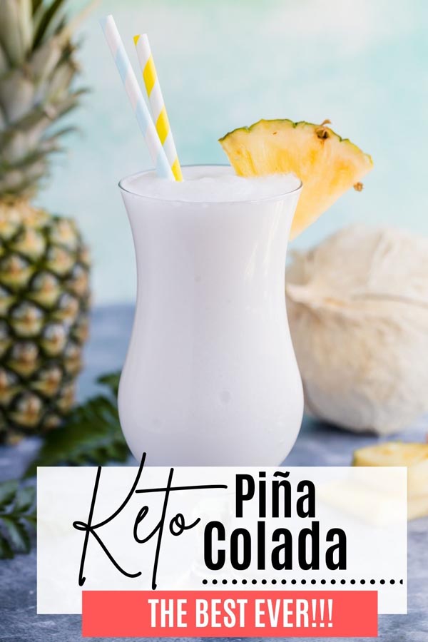 frosty pina colada in a hurricane glass