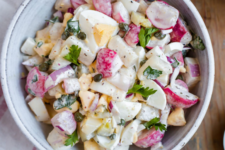 Keto Potato Salad Recipe 1.8 g Net Carbs Ketofocus