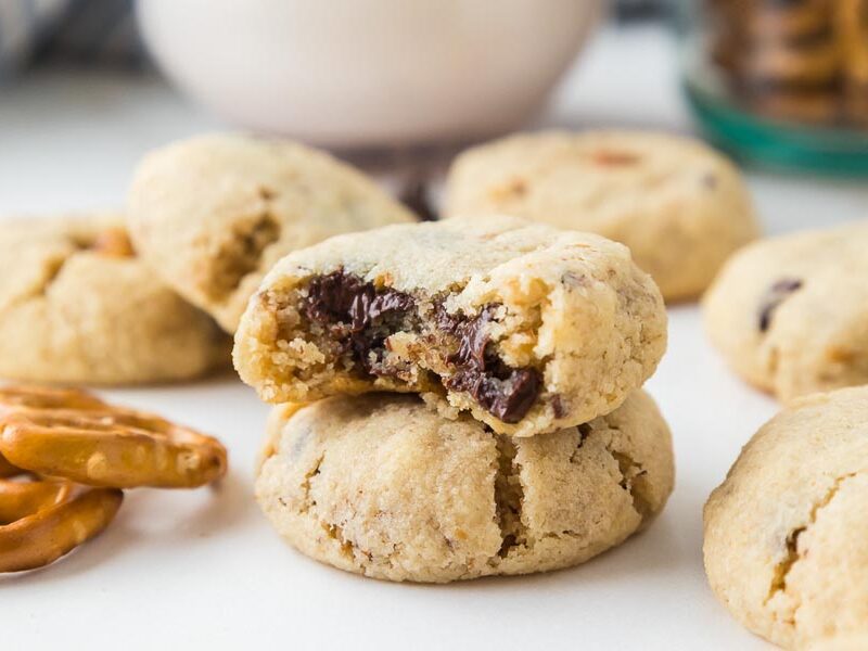 Keto Pretzel Chocolate Chip Cookies