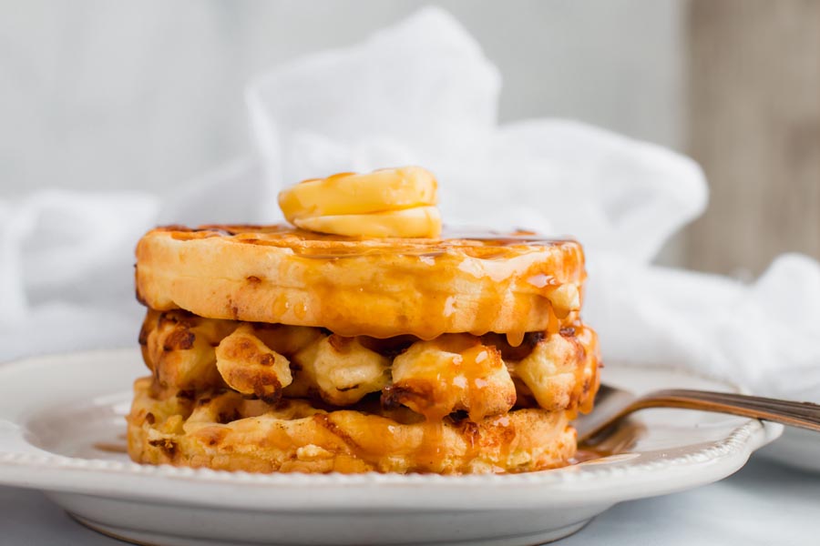 stack of protein chaffles