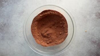chocolate dry ingredients in a bowl