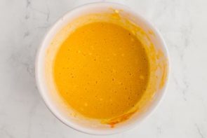 mixing pumpkin keto chaffle ingredients