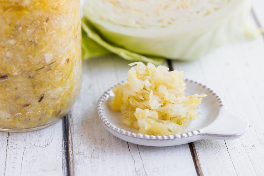 sauerkraut on a small dish