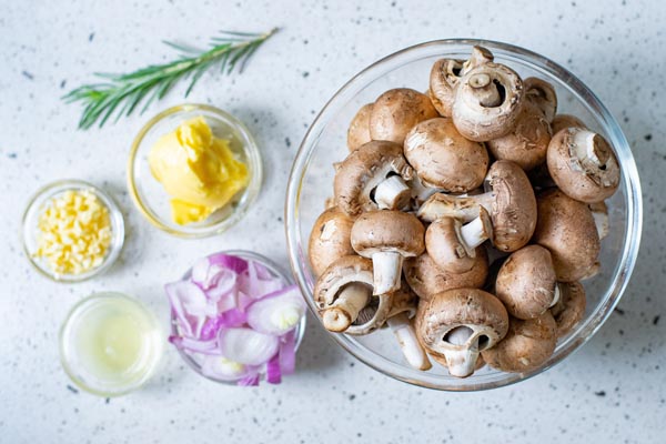 mushrooms lemon rosemary onion ingredients