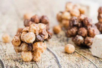 chocolate and marshmallow covered cereal