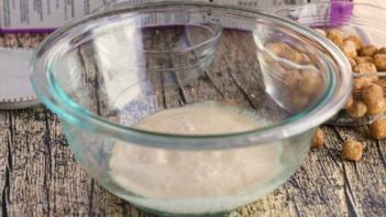 melted marshmallows and butter in a bowl