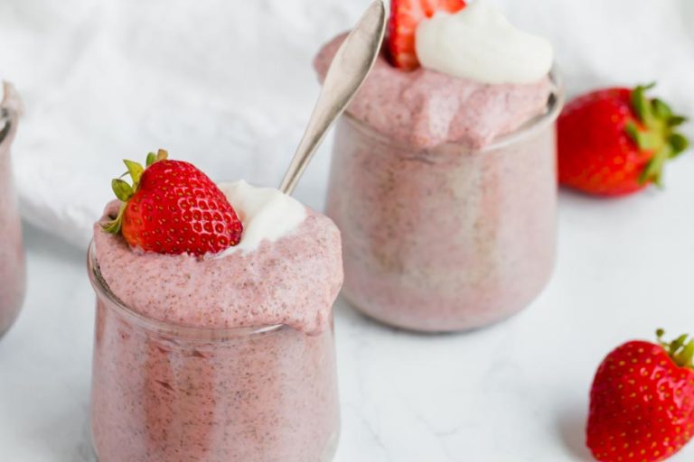 Keto Strawberries and Cream Chia Pudding Recipe Ketofocus