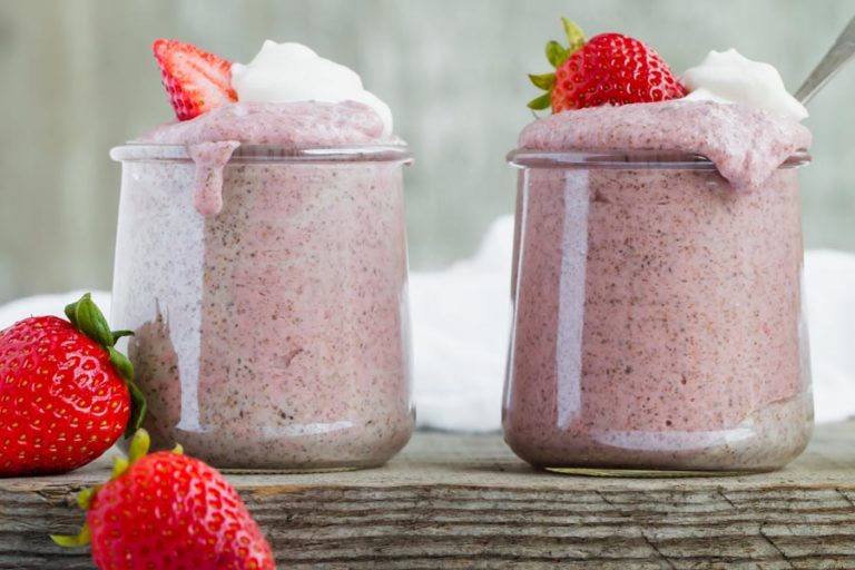 Keto Strawberries and Cream Chia Pudding Recipe Ketofocus