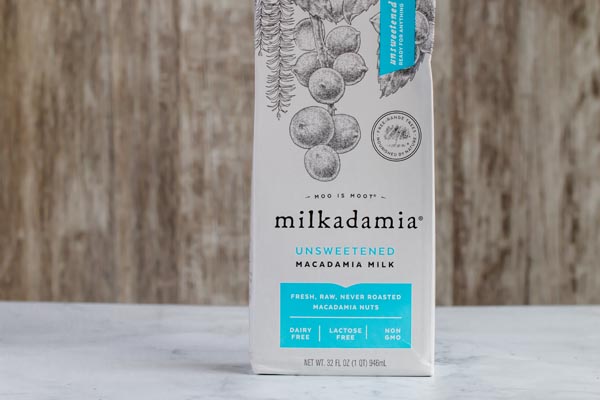 jug of macadamia nut milk