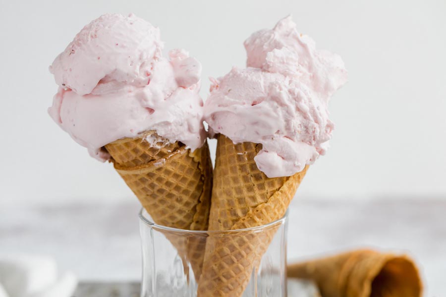 close up of creamy ice cream
