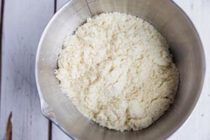 dry ingredients in a metal bowl